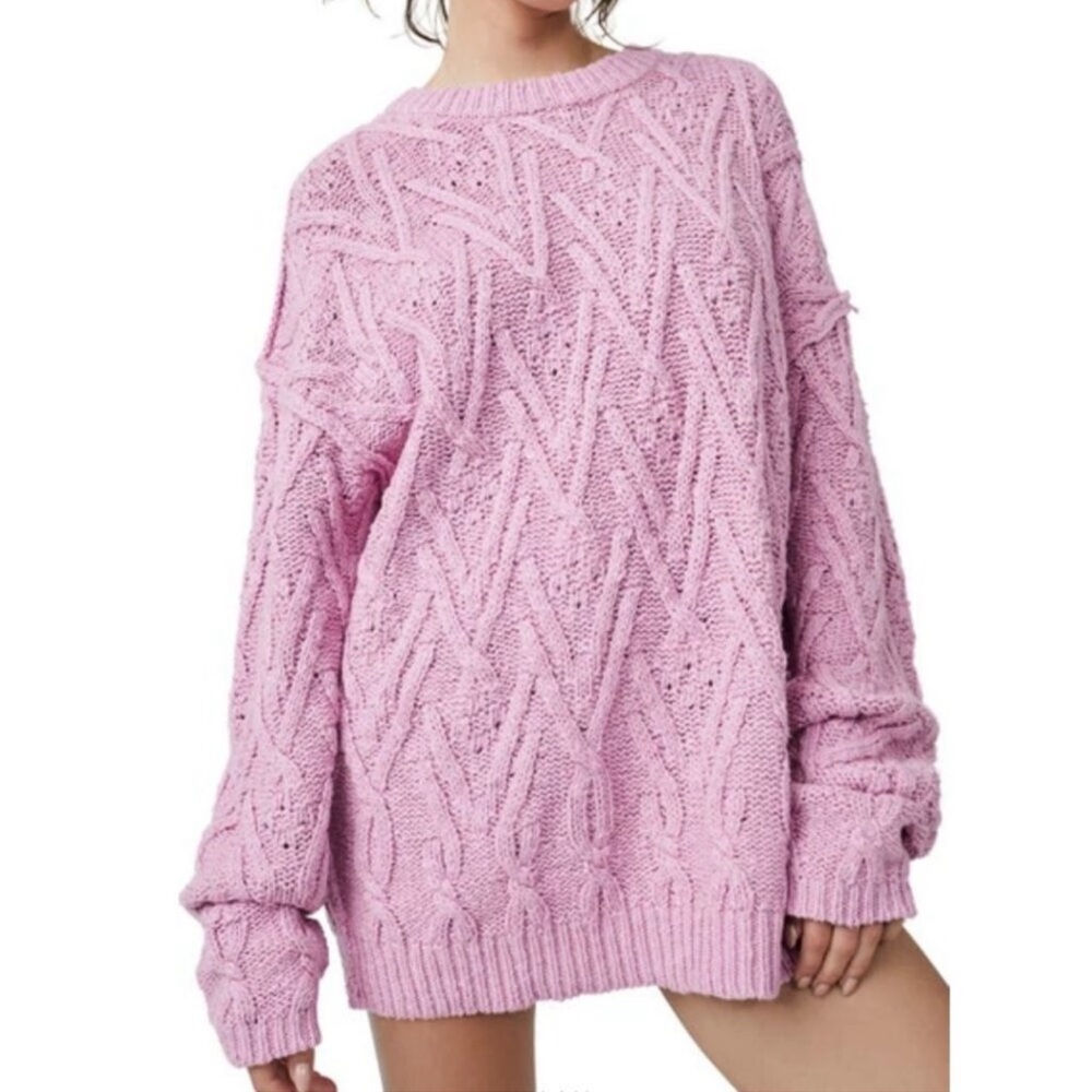 Free People Isla Cable Stitch Tunic size xs
